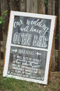 window outdoor wedding sign